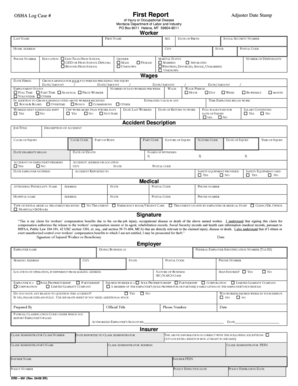 Montana Workers' Compensation First Report of Injury