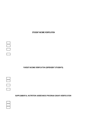 2015-2016 Student Verification Form