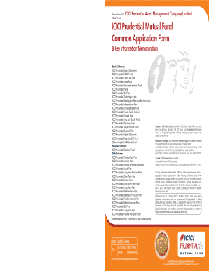 ICICI Prudential Mutual Fund Application Form