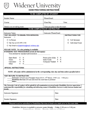 Exam Proctoring Instructions