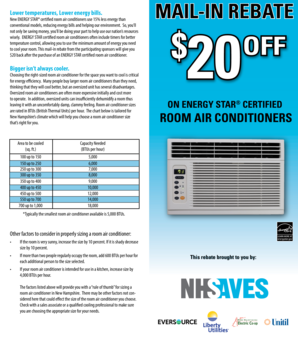 ENERGY STAR Room Air Conditioner Rebate Form