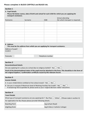 Transport Assistance Application