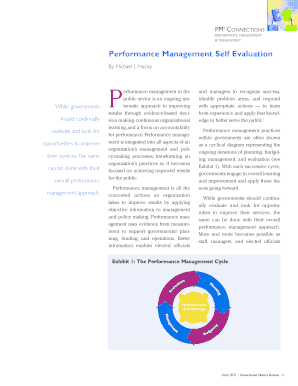 Performance Management Self Evaluation
