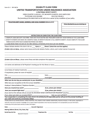 Disability Claim Form