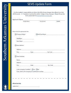 SEVIS Update Form