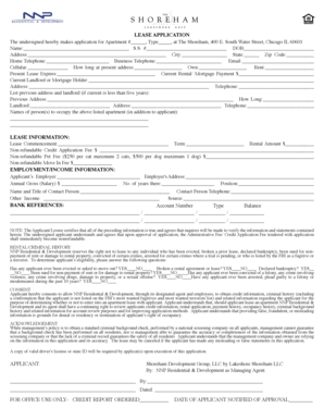 Lease Application Form