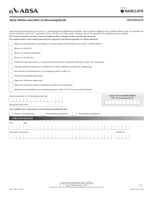 Absa Investment Management Services Retirement Annuity and Preservation Fund Application