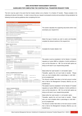 Contractual Transfers Request Form