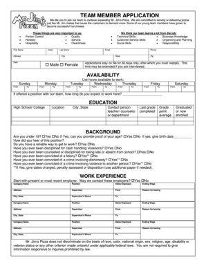 Team Member Application