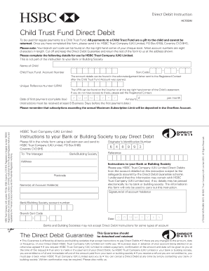 Child Trust Fund Direct Debit Instruction