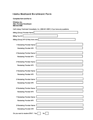 Idaho Medicaid Enrollment Form