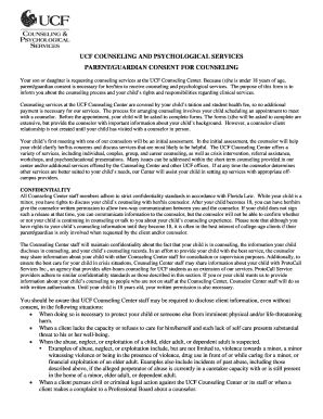 UCF Parent Guardian Consent for Counseling