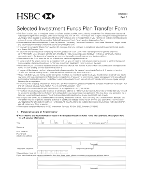 Selected Investment Funds Plan Transfer Form