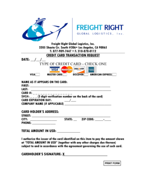 Credit Card Transaction Request