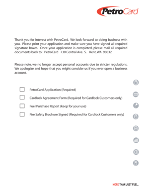 PetroCard Credit Application and Agreement