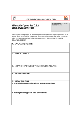 Regularisation Application Form