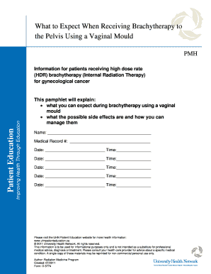 Brachytherapy Patient Information Form