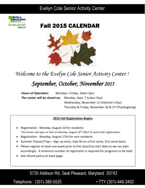 September October November 2015 - Department of Parks and