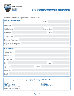 UESI Student Membership Application