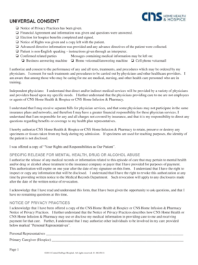 Hospice Consent and Authorization Form