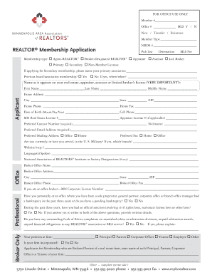 REALTOR® Membership Application