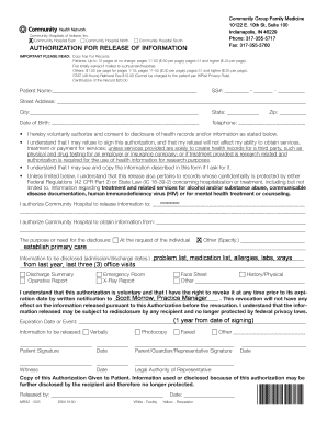 Authorization for Release of Information