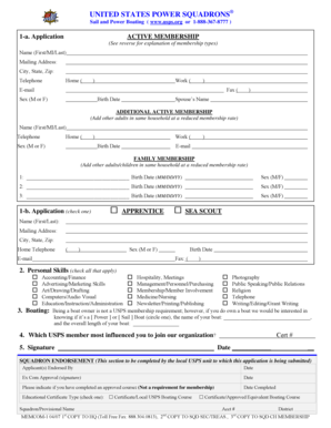 United States Power Squadrons Membership Application
