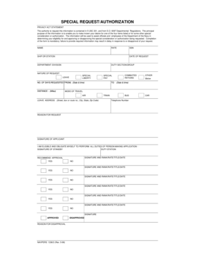 Dd form 518 - SPECIAL REQUEST/AUTHORIZATION - www2 ku