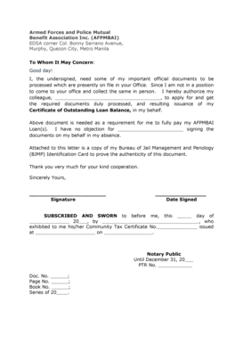 Authorization Letter for Document Processing