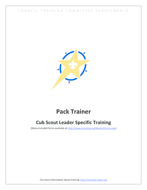 Cub Scout Leader Training Supplement