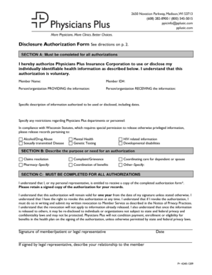 Disclosure Authorization Form
