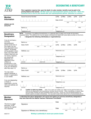 Beneficiary Designation Form