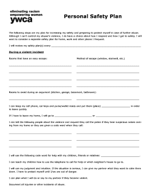 Personal Safety Plan