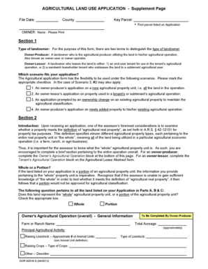 Agricultural Land Use Application
