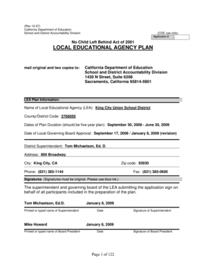 California Local Educational Agency Plan
