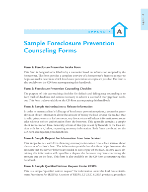 Foreclosure Prevention Intake Form