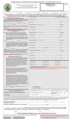 Nevada County Building Permit Application