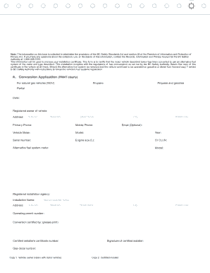 Gas Installation Certificate