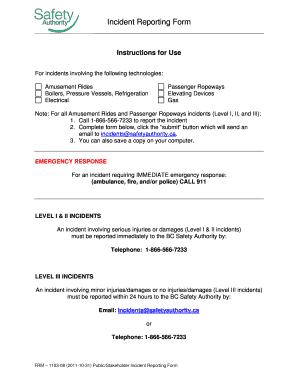 Incident Reporting Form