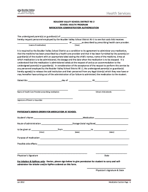 Medication Administration Authorization