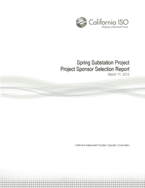 Rm pc template - Project Sponsor Selection Report - California ISO