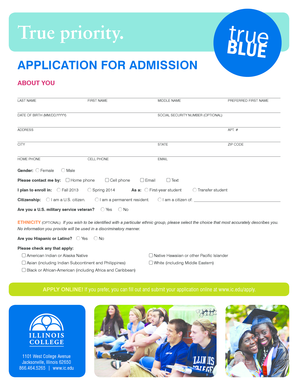 Illinois College Application Form