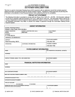 WAPA ACH Payment Enrollment Form