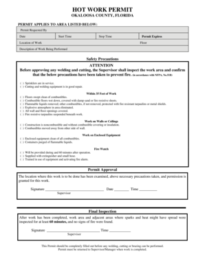 Hot Work Permit