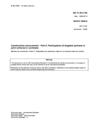 Fillable Online ISO TC 59 N 790 Fax Email Print - pdfFiller