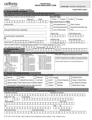 Univera Group Enrollment Form