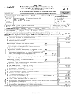 Form 990-EZ Tax Return