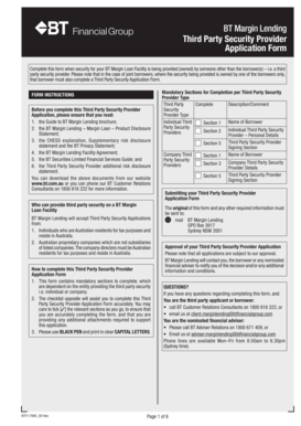BT Third Party Security Provider Application Form