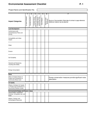 Environmental Assessment Checklist
