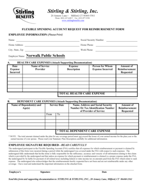 Flexible Spending Account Reimbursement Form